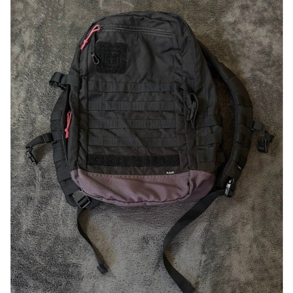 5.11 Tactical Rapid Origin Backpack Black Charcoal MOLLE Laptop Sleeve 25L